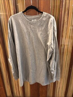 Duluth Trading Co Gray Long Sleeve Crewneck Tee
